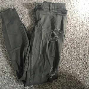 Green hollister jeans